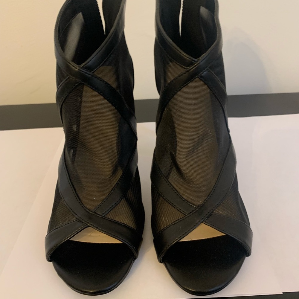 Nine West Open-toe Mesh Trim Stillettos